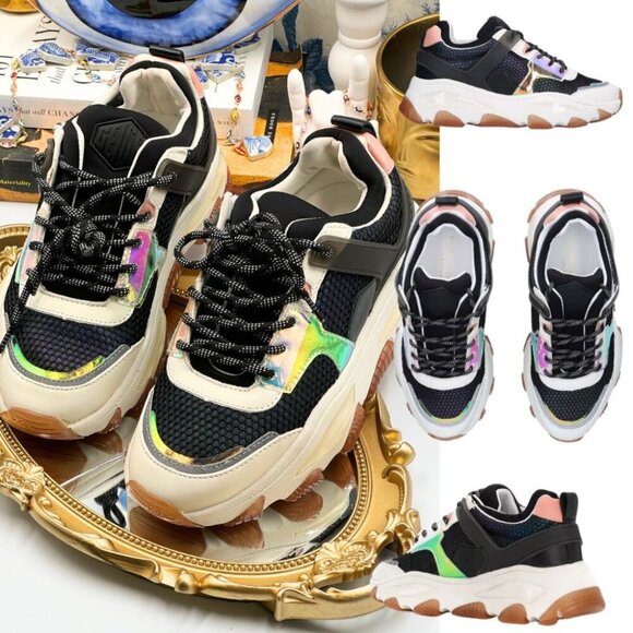🆕 KURT GEIGER LONDON 🧿 NWOB Letta Platform Sneakers, Sz 37 - Picture 1 of 16